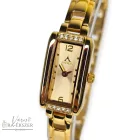 ASTRON 5736-9 női karóra, arany színű fém tok és csat, arany színű számlap, keményített ásványüveg, quartz szerkezet, cseppmentes vízállóság