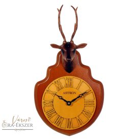Astron fa falióra, szarvas dísz, natúr szín