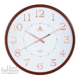   Astron falióra, quartz, barna színű műanyag tok, fehér arab számos számlap, sweep (halk járású szerkezet)