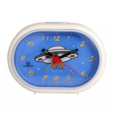 Merion ébresztőóra, quartz, kék (figurás számlap)