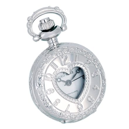 Tiko Time női nyakláncóra, quartz, ezüst színű fémtok (szívecskés), római számos fehér számlap