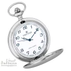 Tiko Time zsebóra – pajzs mintás bicolor (ezüst–rózsaarany) tok, arab számlap, gravírozható ajándék