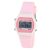 Tiko Time női karóra, quartz, fehér színű műanyag tok, rózsaszín műanyag szíj, LCD számlap, 50 M vízmentesség (5 ATM)
