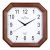Tiko Time fa falióra, quartz, sweep (halk járású) szerkezet, szögletes alakú 30 cm, tölgy színű tok, fehér arab számos számlap