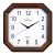 Tiko Time fa falióra, quartz, sweep (halk járású) szerkezet, szögletes alakú 30 cm, dió színű tok, fehér arab számos számlap