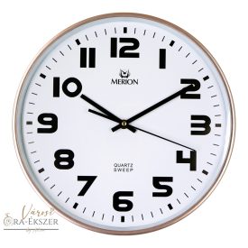   Merion falióra, quartz, bronz színű műanyag tok, fehér arab számos számlap, sweep (halk járású) szerkezet