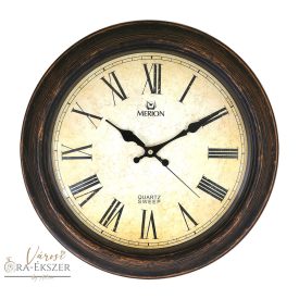   Merion falióra, quartz, bronz színű keret, antikolt jellegű számlap, sweep