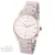 ASTRON 8019-0 elegáns férfi karóra, bicolor (rózsaarany és ezüst) nemesacél tok, bicolor nemesacél csat, fehér számlap, keményített ásványüveg, quartz szerkezet, cseppmentes vízállóság