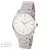 ASTRON 8019-7 elegáns férfi karóra, ezüst színű nemesacél tok, ezüst színű nemesacél csat, fehér számlap, keményített ásványüveg, quartz szerkezet, cseppmentes vízállóság