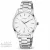 ASTRON 8019-7 elegáns férfi karóra, ezüst színű nemesacél tok, ezüst színű nemesacél csat, fehér számlap, keményített ásványüveg, quartz szerkezet, cseppmentes vízállóság