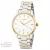 ASTRON 8019-8 elegáns férfi karóra, bicolor (arany és ezüst) nemesacél tok, bicolor nemesacél csat, fehér számlap, keményített ásványüveg, quartz szerkezet, cseppmentes vízállóság