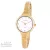 ASTRON 8023-8 női karóra, ékszeróra, arany színű titánium tok, arany színű titánium csat, fehér színű számlap, keményített ásványüveg, quartz szerkezet, cseppmentes vízállóság