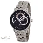 ASTRON 8025-1 sportos férfi karóra, ezüst színű nemesacél tok, ezüst színű nemesacél csat, fekete számlap, zafírüveg, quartz szerkezet, cseppmentes vízállóság