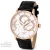 ASTRON 8026-8 sportos férfi karóra, rosegold színű nemesacél tok, fekete bőrszíj, fehér számlap, zafírüveg, quartz szerkezet, cseppmentes vízállóság