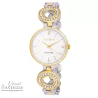 ASTRON 8029-0 női karóra, ékszeróra, bicolor nemesacél tok, bicolor nemesacél csat, fehér számlap, zafír üveg, quartz szerkezet, cseppmentes vízállóság