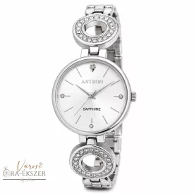  ASTRON 8029-8 női karóra, ékszeróra, ezüst színű nemesacél tok, ezüst színű nemesacél csat, ezüst színű számlap, zafír üveg, quartz szerkezet, cseppmentes vízállóság