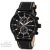 ASTRON 8030-1 férfi karóra, fekete színű nemesacél tok, fekete bőrszíj, fekete színű számlap, keményített ásványüveg, quartz szerkezet, 100 m (10ATM) vízállóság
