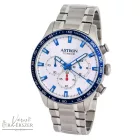 ASTRON 8031-6 sportos férfi karóra, ezüst színű titánium tok, titánium csat, ezüst színű számlap, keményített ásványüveg, chronograph quartz szerkezet, 100 m (10 ATM) vízállóság