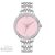 ASTRON 8064-6 divatos női karóra, ezüst színű nemesacél tok, nemesacél csat, rózsaszín számlap, keményített ásványüveg, quartz szerkezet, WR 50M