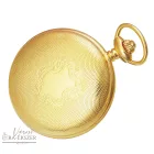 Arany színű pajzsos Astron zsebóra férfiaknak – quartz, fehér arab számos számlappal, gravírozható elegáns ajándék