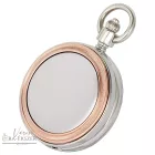 Astron férfi zsebóra – quartz, bicolor (ezüst–rózsaarany színű), arab számlap, gravírozható ajándék