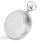 Ezüst színű skeleton mechanikus Astron zsebóra férfiaknak – római számos számlappal, gravírozható ajándék (8514-0)