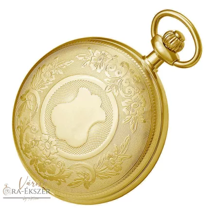 Arany Astron mechanikus zsebóra férfiaknak – 50 mm, fehér arab számos számlappal, gravírozható elegáns ajándék