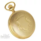 Arany színű Astron automata mechanikus zsebóra férfiaknak – fehér számlappal, gravírozható elegáns ajándék