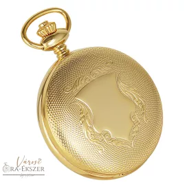   Arany színű Astron automata mechanikus zsebóra férfiaknak – fehér számlappal, gravírozható elegáns ajándék