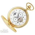 Arany színű Astron automata mechanikus zsebóra férfiaknak – fehér számlappal, gravírozható elegáns ajándék