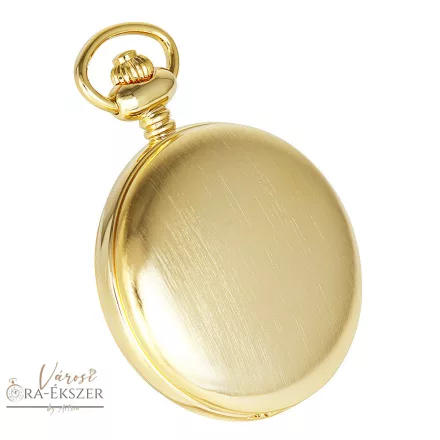 Arany színű Astron zsebóra férfiaknak – quartz, fehér arab számos számlappal, gravírozható elegáns ajándék