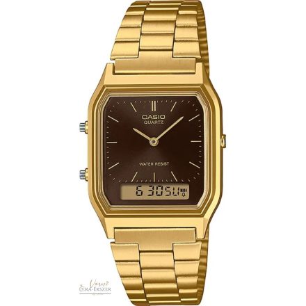 CASIO VINTAGE ANA-DIGI KARÓRA FEKETE SZÁMLAPPAL AQ-230GA-5A