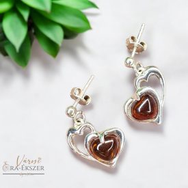 EZÜST BOROSTYÁN KÖVES FÜLBEVALÓ