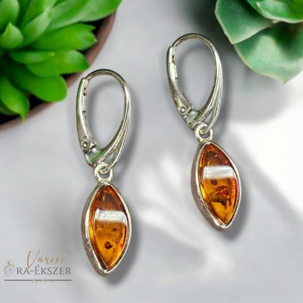 EZÜST BOROSTYÁN KÖVES FÜLBEVALÓ