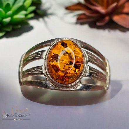 925 EZÜST BOROSTYÁN KÖVES GYŰRŰ, ÁSVÁNYÉKSZER, NŐI ÉKSZER