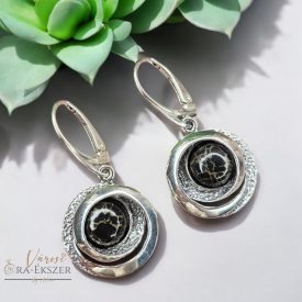 EZÜST ONIX KÖVES FÜLBEVALÓ