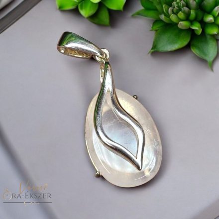 925 EZÜST RÓZSAQUARTZ KÖVES  MEDÁL, RÓZSASZÍN, ÁSVÁNYÉKSZER, NŐI ÉKSZER