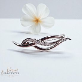 Ezüst 925 kitűző kövekkel díszítve