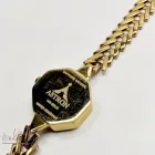 14 karátos arany karóra sárgaaranyból – elegáns nyolcszög alakú tok és quartz szerkezet, arany színű számlappal