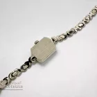 14 karátos fehérarany női karóra kövekkel – elegáns szögletes tok és quartz szerkezet
