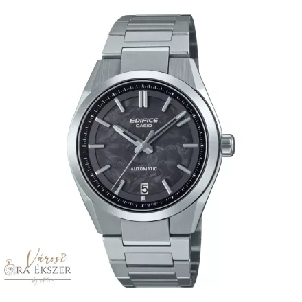 CASIO EDIFICE EFK-100CD-1AER AUTOMATA KARÓRA, NEMESACÉL TOK ÉS CSAT, FEKETE KARBON SZÁMLAP,  ZAFÍR ÜVEG
