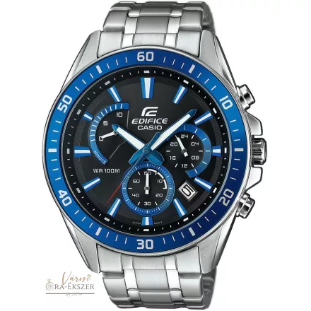 Casio Edifice sportos férfi karóra kék-fekete számlappal és acél szíjjal – EFR-552D-1A2