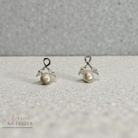 925 EZÜST GYÖNGY FÜLBEVALÓ, BESZÚRÓS