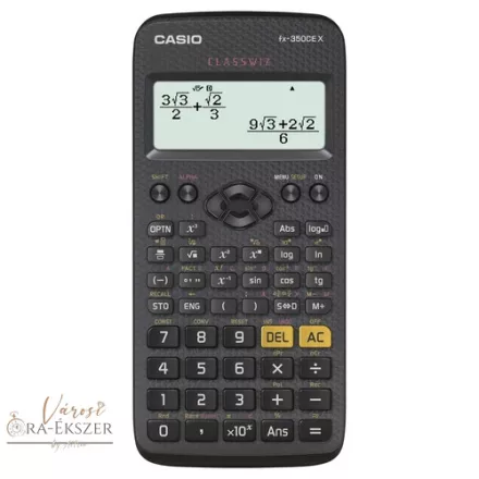 CASIO FX-350CE X TUDOMÁNYOS SZÁMOLÓGÉP, 379 FUNKCIÓ, EGYENLETEK, TÁBLÁZATOK, TÖRTSZÁMÍTÁS