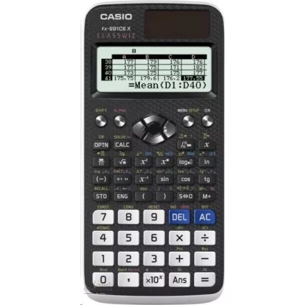 CASIO FX 991 CE X TUDOMÁNYOS SZÁMOLÓGÉP, PERIÓDUSOS RENDSZER, MÁSODFOKÚ EGYENLETEK, FÜGGVÉNYEK, 668 FUNKCIÓ