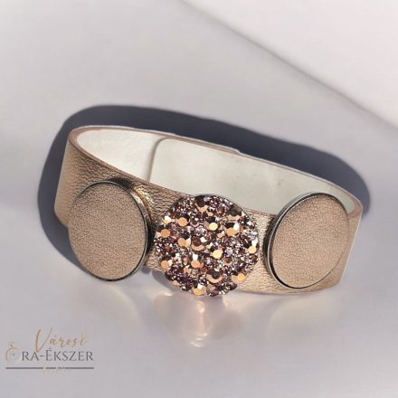ROSEGOLD BŐR KARKÖTŐ ROSEGOLD SZÍNŰ SWAROVSKI KÖVEKKEL