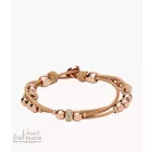 FOSSIL JA6539791 NUDE ÉS ROSEGOLD SZÍNŰ BŐR NŐI KARKÖTŐ NEMESACÉL ÉS KŐ DÍSZEKKEL