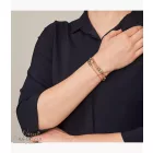 FOSSIL JA6539791 NUDE ÉS ROSEGOLD SZÍNŰ BŐR NŐI KARKÖTŐ NEMESACÉL ÉS KŐ DÍSZEKKEL