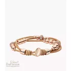 FOSSIL JA6539791 NUDE ÉS ROSEGOLD SZÍNŰ BŐR NŐI KARKÖTŐ NEMESACÉL ÉS KŐ DÍSZEKKEL