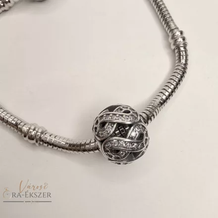 925 Ezüst charm, végtelenjeles